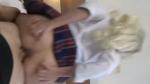 Schoolgirl riding big cock Facial cumshot Teen pussy