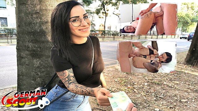 GERMAN SCOUT – Studentin Natascha Ink Anal gefickt bei Straßen Casting
