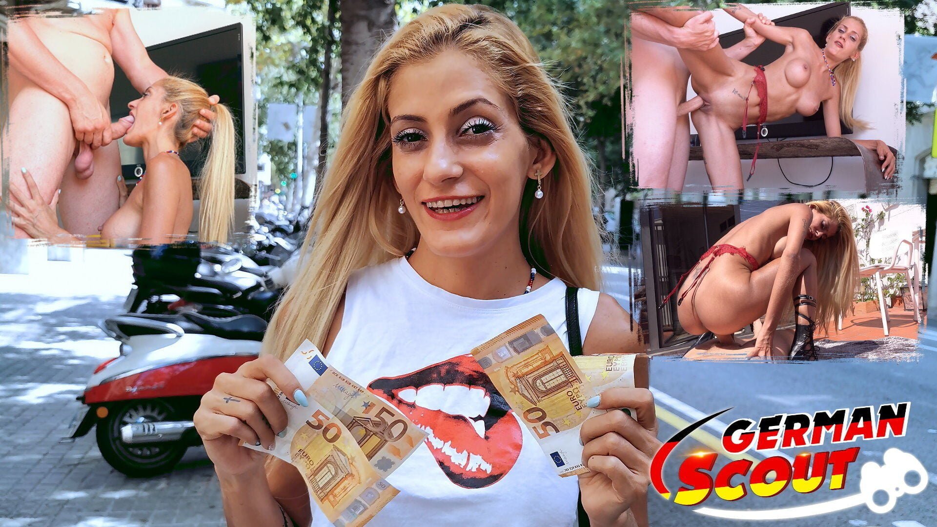 Süße Studentin mit blonden Haaren Anny Aurora macht Porno Casting