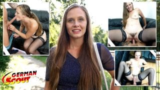 GERMAN SCOUT - Reife Riddy spritzt mehrfach beim Porno Casting ab