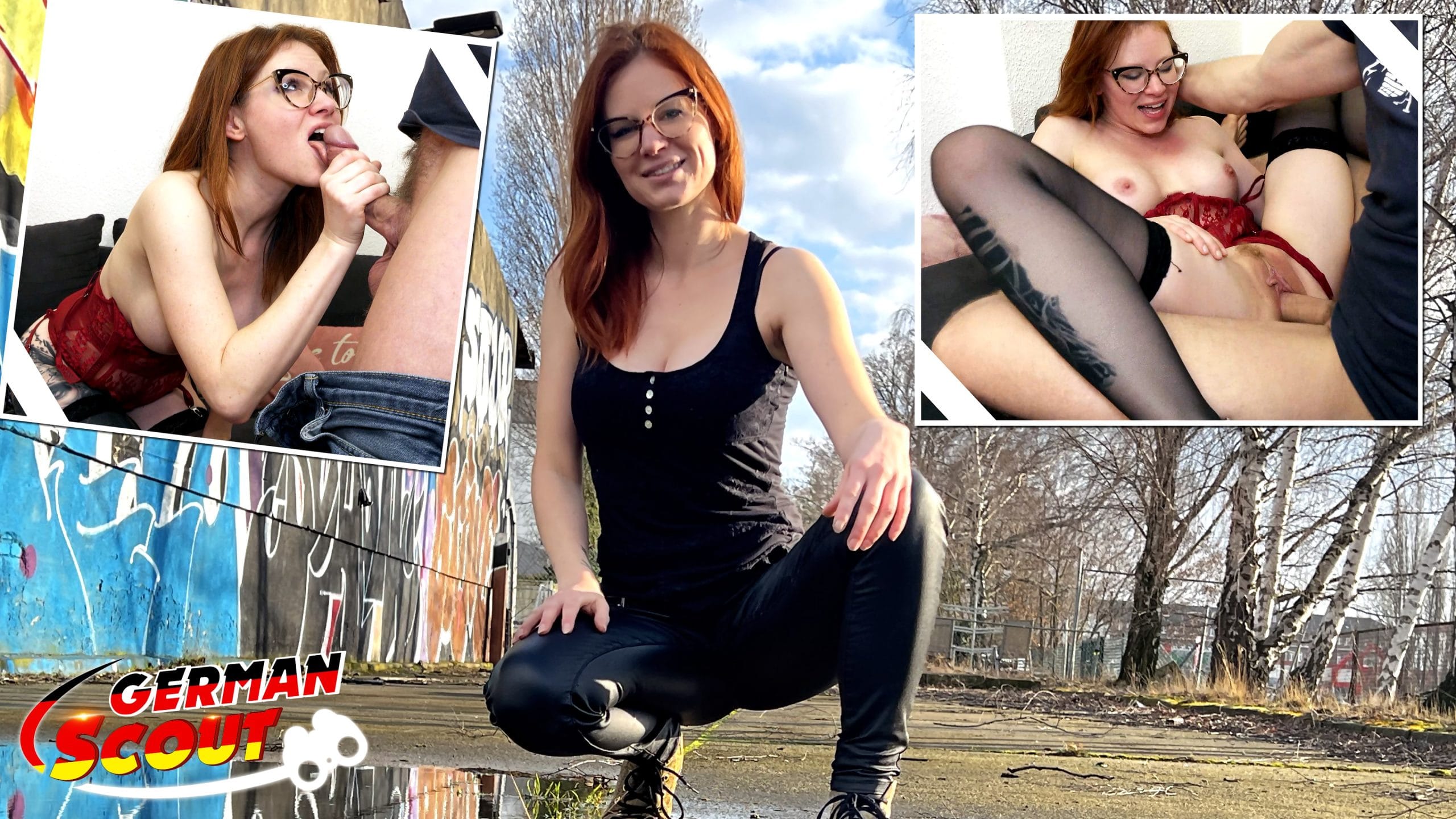 GERMAN SCOUT – Rothaarige deutsche MILF Mona Einhorny beim Porno Casting