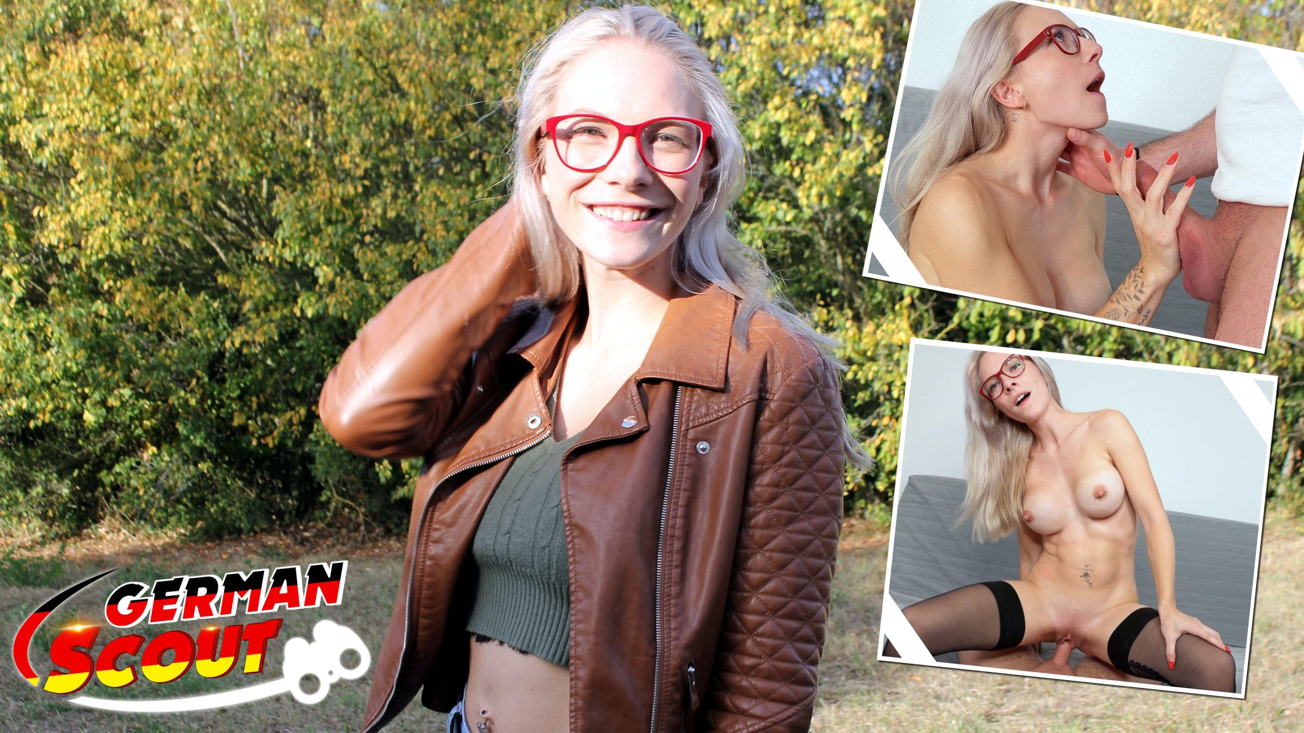 GERMAN SCOUT – Schlanke Vivi Vallentine mit Brille zum Casting abgeschleppt