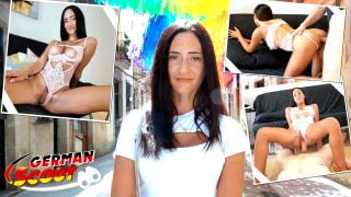 GERMAN SCOUT - Teen Mina Moreno mit Naturtitten beim Casting gefickt Porno